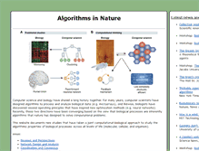 Tablet Screenshot of algorithmsinnature.org